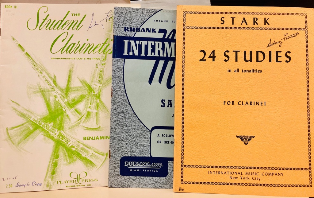 Items from the International Clarinet Association Research Center at Special Collections in Performing Arts. 